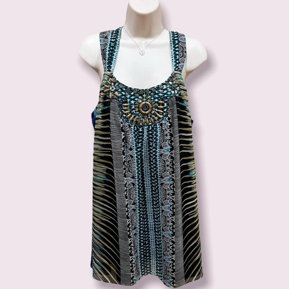 ECI Dresses & Skirts - Eci New York Beaded summer tunic/mini EUC